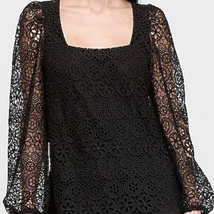 Crocheted Mixed Lace Babydoll dress